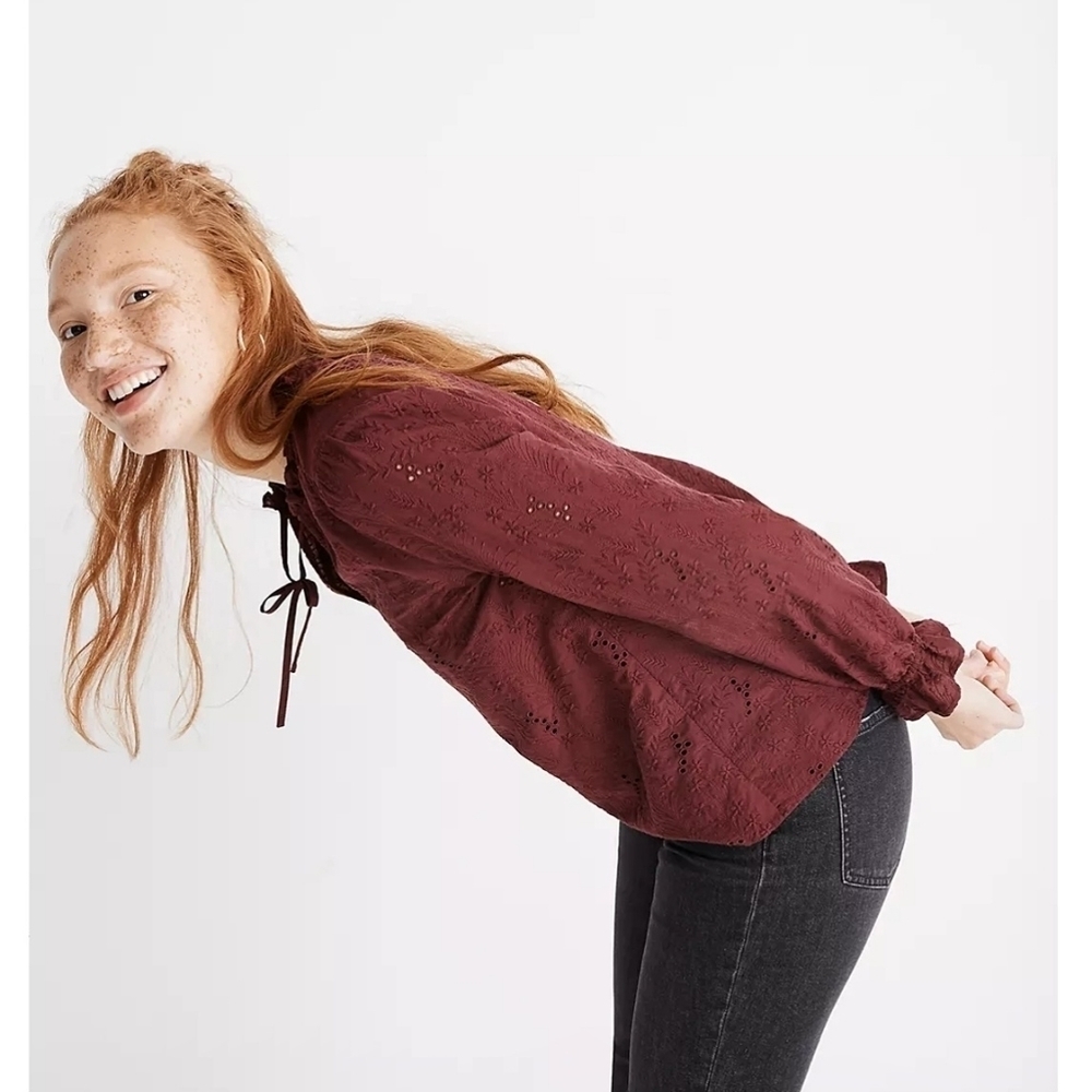 Madewell | Poplin Cotton Long Sleeve blouse size S - Picture 4 of 13
